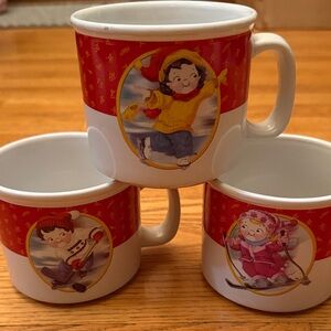 Olympic 2002 Campbell’s Soup Mugs 3 Vintage Mugs Ice Skate, Ski, and Hockey
